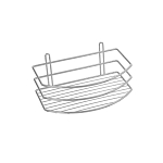 Полка овальная одноэтажная серый Fixsen FX-720-1 250_100_Array